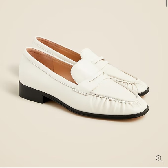 J.Crew Madison ruched loafers in leather sz9 NEW - Picture 1 of 9